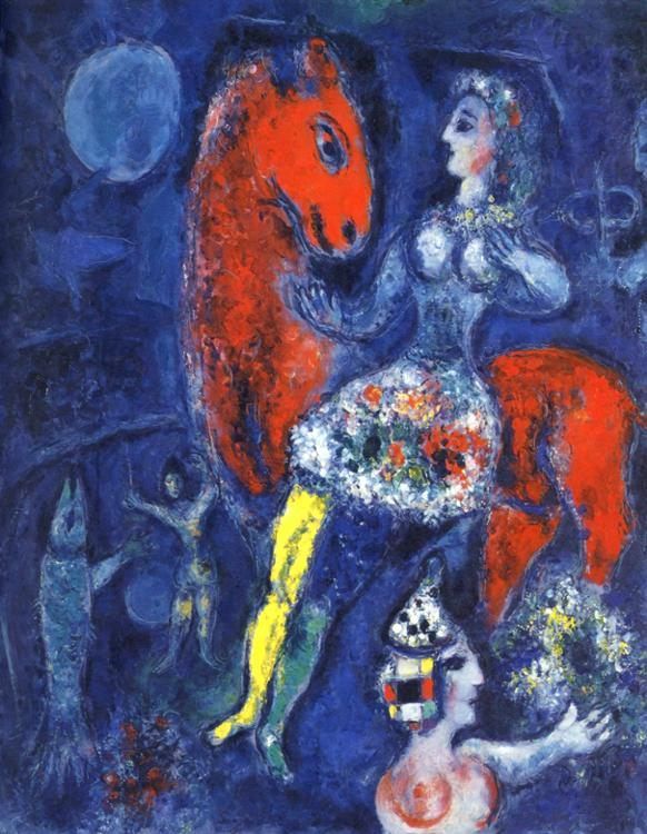 Marc Chagall Horsewoman on Red Horse
